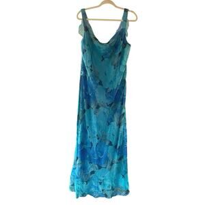 VTG Onxy Nite Fairycore Floral Maxi Dress Size 18 Formal Wedding Guest USA